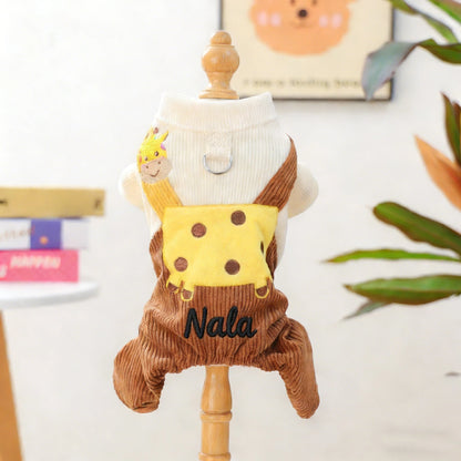 Personalized Embroidered Name Pet Jumpsuit | inCloth21