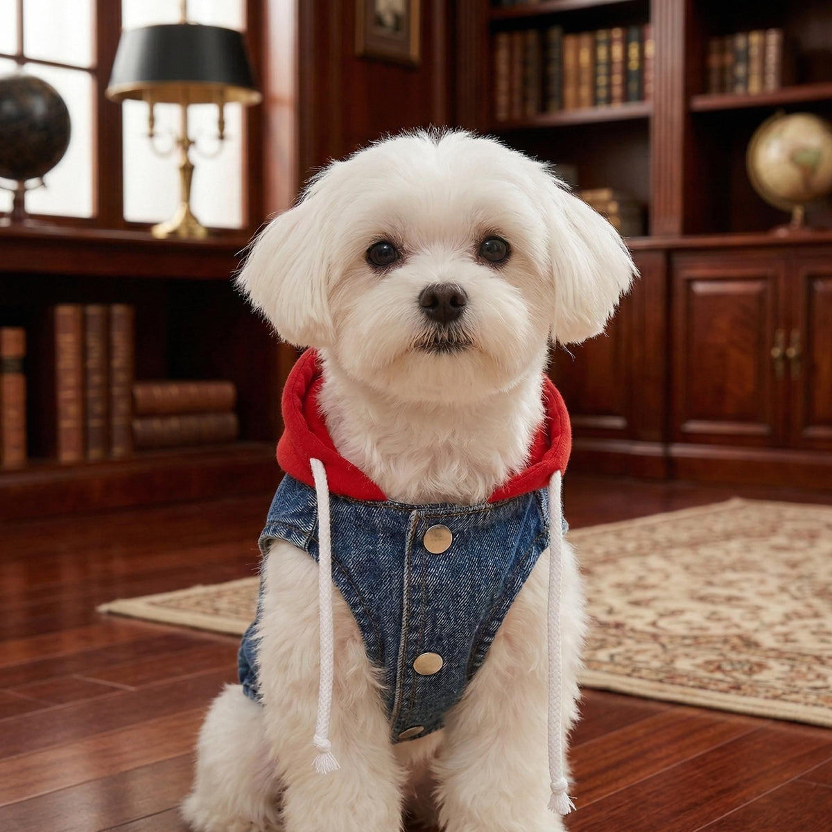 Personalized Name Denim Pet Hoodie Jacket | inCloth60