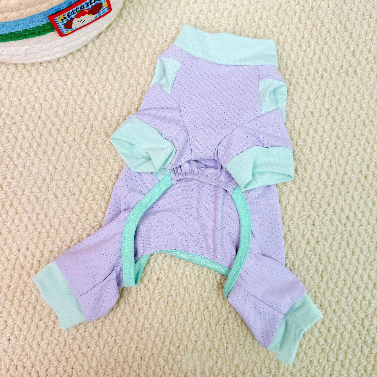 Personalized Leather Patch Name Breathable Summer Pet Jumpsuit  | inCloth64